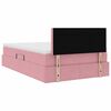 vidaXL Cama con almacenamiento Rosa 120 x 200 cm Terciopelo