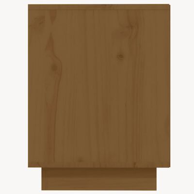 vidaXL Armario zapatero madera maciza de pino marrón miel 110x34x45 cm