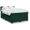 vidaXL Cama box spring con colch&oacute;n terciopelo verde oscuro 140x200 cm