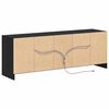 vidaXL Unidades de TV Negro 139,5 x 34 x 50 cm Madera contrachapada