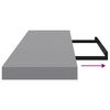 vidaXL Estantes flotantes de pared 4 uds MDF gris 90x23,5x3,8 cm
