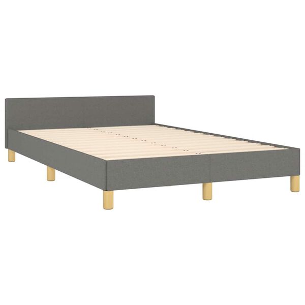 vidaXL Estructura de cama sin colchón tela gris oscuro 120x200 cm