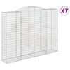 vidaXL Cestas de gaviones 7 uds forma de arco hierro 300x50x220/240 cm