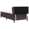 vidaXL Cama tipo Box Spring con colch&oacute;n Marr&oacute;n Oscuro 90 x 190 cm tela