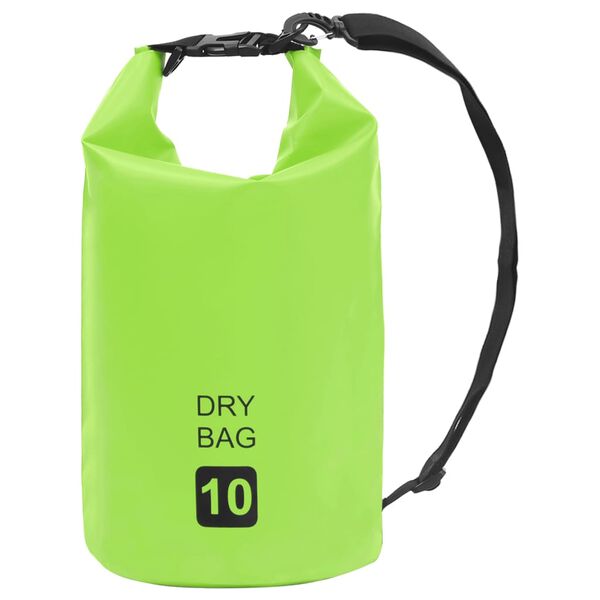 vidaXL Bolso acu&aacute;tico impermeable PVC verde 10 L