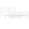 vidaXL Estructura cama sin colchón con estribo metal blanco 150x200 cm