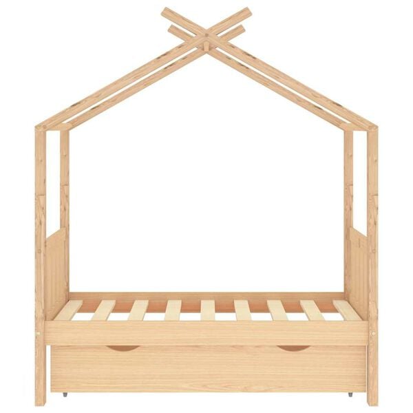 vidaXL Estructura de cama infantil con caj&oacute;n madera de pino 70x140 cm
