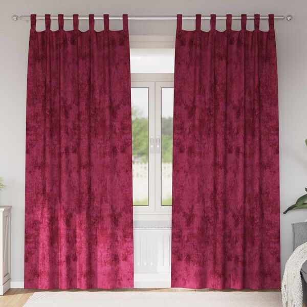 vidaXL Cortinas de Terciopelo 2 pcs Rojo vino tinto 260 x 140 cm