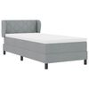 vidaXL Cama tipo Box Spring con colch&oacute;n Gris claro 90 x 200 cm tela