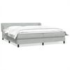 vidaXL Cama box spring con colchones terciopelo gris claro 180x210 cm