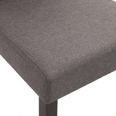 276991 vidaXL Dining Chairs 6 pcs Taupe Fabric(249011+249012)