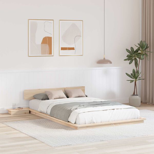 vidaXL Estructura de cama Marrón 120 x 200 cm Madera