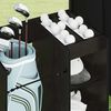 vidaXL Armario de Golf con rueda Liso Roble Negro 65 x 45 x 98 cm