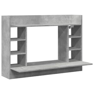 vidaXL Escritorio de pared madera ingenier&iacute;a gris hormig&oacute;n 105x48x75cm