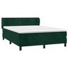 vidaXL Cama box spring con colch&oacute;n terciopelo verde oscuro 140x200 cm