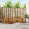 vidaXL Juegos de sof&aacute;s 6 pcs Natural Madera de Acacia S&oacute;lida
