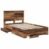 vidaXL Estructura de cama con cabecera Madera vieja 120 x 190 cm