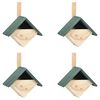 vidaXL Casa para p&aacute;jaros 4 unidades madera de abeto 24x16x30 cm