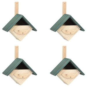 vidaXL Casa para p&aacute;jaros 4 unidades madera de abeto 24x16x30 cm