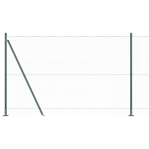 vidaXL Poste de Valla Verde 100 x 1,4 m (malla de 36 mm) Acero y PVC