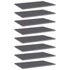 vidaXL Estante estanter&iacute;a 8 uds contrachapada gris brillo 60x40x1,5 cm