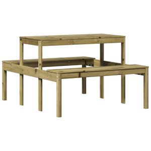 vidaXL Mesa de p&iacute;cnic madera pino impregnada 110x134x75 cm