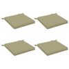 vidaXL Cojines para asiento SOEST 4 uds. 100% Poli&eacute;ster Verde claro