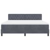 vidaXL Cama Box Spring LED con LED Gris oscuro 180 x 200 cm Terciopelo