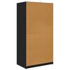 vidaXL Gabinete de Ba&ntilde;o Negro 79,5 x 49 x 156 cm Madera contrachapada