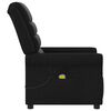 vidaXL Sill&oacute;n reclinable de masaje de tela negro