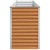 vidaXL Arriate elevado Marr&oacute;n Claro 290 x 50 x 68 cm Acero Galvanizado