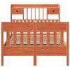 vidaXL Estructura de cama sin colchón madera maciza marrón 135x190 cm