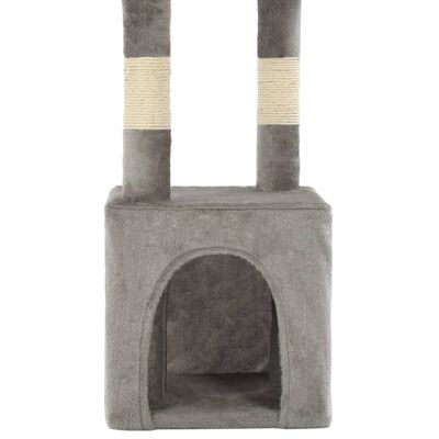 vidaXL Rascador para gatos con postes rascadores de sisal 109 cm gris
