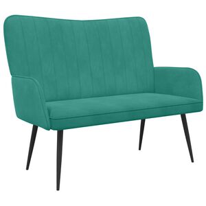 vidaXL Sof&aacute; de 2 Plazas Tuquesa 115 x 61 x 87 cm Terciopelo