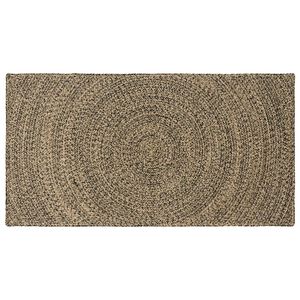 vidaXL Alfombra de &aacute;rea Natural y negro 100 x 200 cm yute