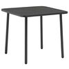 vidaXL Mesa de jard&iacute;n de acero gris oscuro 80x80x72 cm