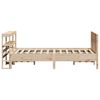 vidaXL Estructura de cama sin colch&oacute;n madera maciza de pino 120x190 cm