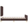vidaXL Estructura de cama con cabecera Marr&oacute;n oscuro 120 x 190 cm tela