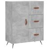 vidaXL Aparador de madera de ingenier&iacute;a gris hormig&oacute;n 69,5x34x90 cm