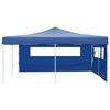 vidaXL Cenador plegable con 2 paredes azul 5x5 m