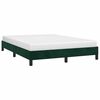 vidaXL Estructura cama sin colch&oacute;n terciopelo verde oscuro 140x190 cm