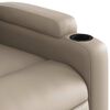 vidaXL Sill&oacute;n reclinable de masaje el&eacute;ctrico cuero sint&eacute;tico capuchino