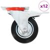 vidaXL Ruedas giratorias 12 unidades 100 mm