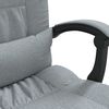 vidaXL Silla de oficina reclinable con masaje de tela gris claro