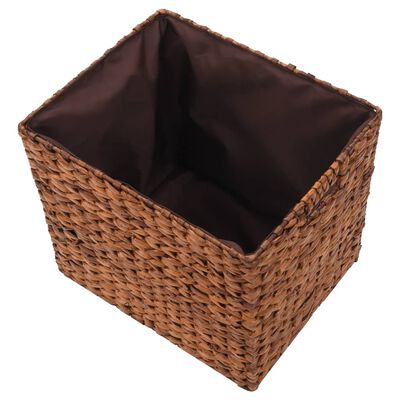 vidaXL Banco con 3 cestas hierba marina 105x40x42 cm marrón