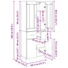 vidaXL Alacena Madera Vieja 69,5 x 34 x 180 cm Madera contrachapada