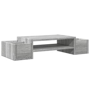 vidaXL Soporte de pantalla con almacenaje gris Sonoma 70x27x15 cm