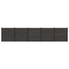 vidaXL Conjunto de valla 5 uds. 872 x 186 cm WPC y Aluminio Negro