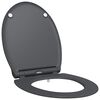 vidaXL Asiento de WC Gris antracita 45,5 x 37,5 x 3,8 cm Duroplast