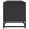 vidaXL Mueble de TV madera de ingeniería y metal negro 100x35x41 cm